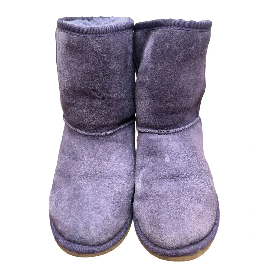 UGG Australia Purple Suede Sheepskin Lined Boots Kids Size 5‎ Youth Comfort
